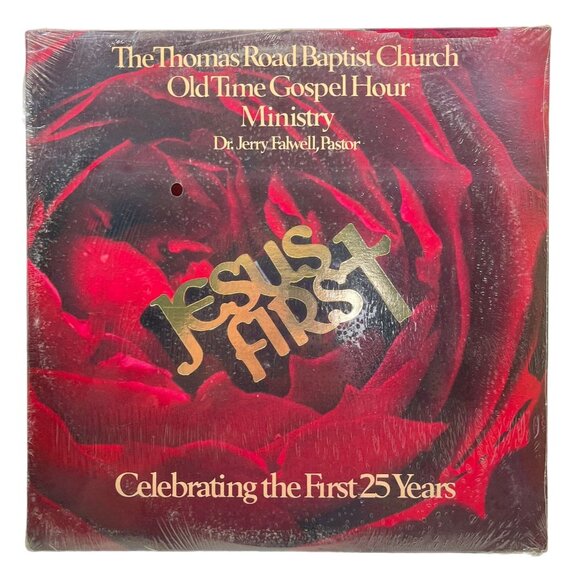 Jerry Falwell Jesus First Vinyl 2LP Thomas Road Baptist Church SEALED with Book - Picture 1 of 6